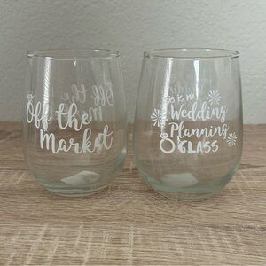 Cute Bridal Wine Glasses